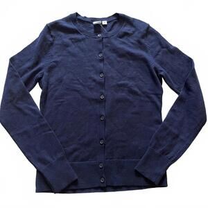 GAP Women's Navy Blue Button-Up Cardigan Sweater XS Preppy Soft Old Money NWT